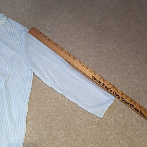 Rue21 baby blue & white blouse - Picture 6 of 14
